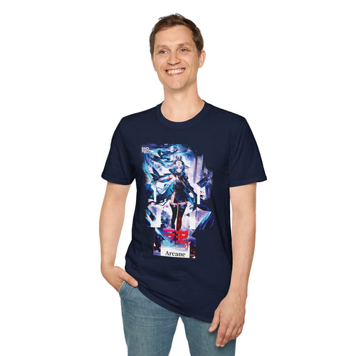 Arcane Futuristic Anime Warrior T-Shirt | Arknights: Endfield Cyber Graphic Tee