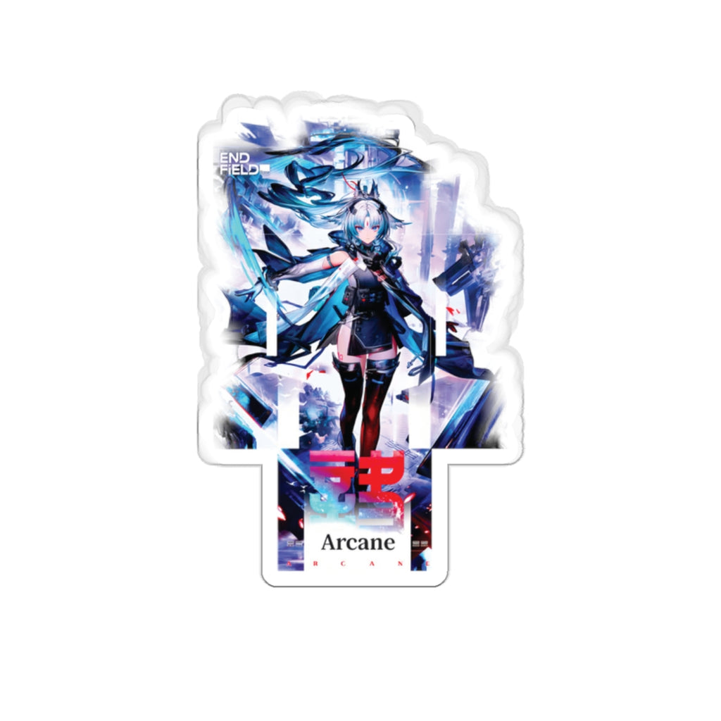 Arcane Anime Die-Cut Sticker — Arknights: Endfield Blue Character Vinyl Decal