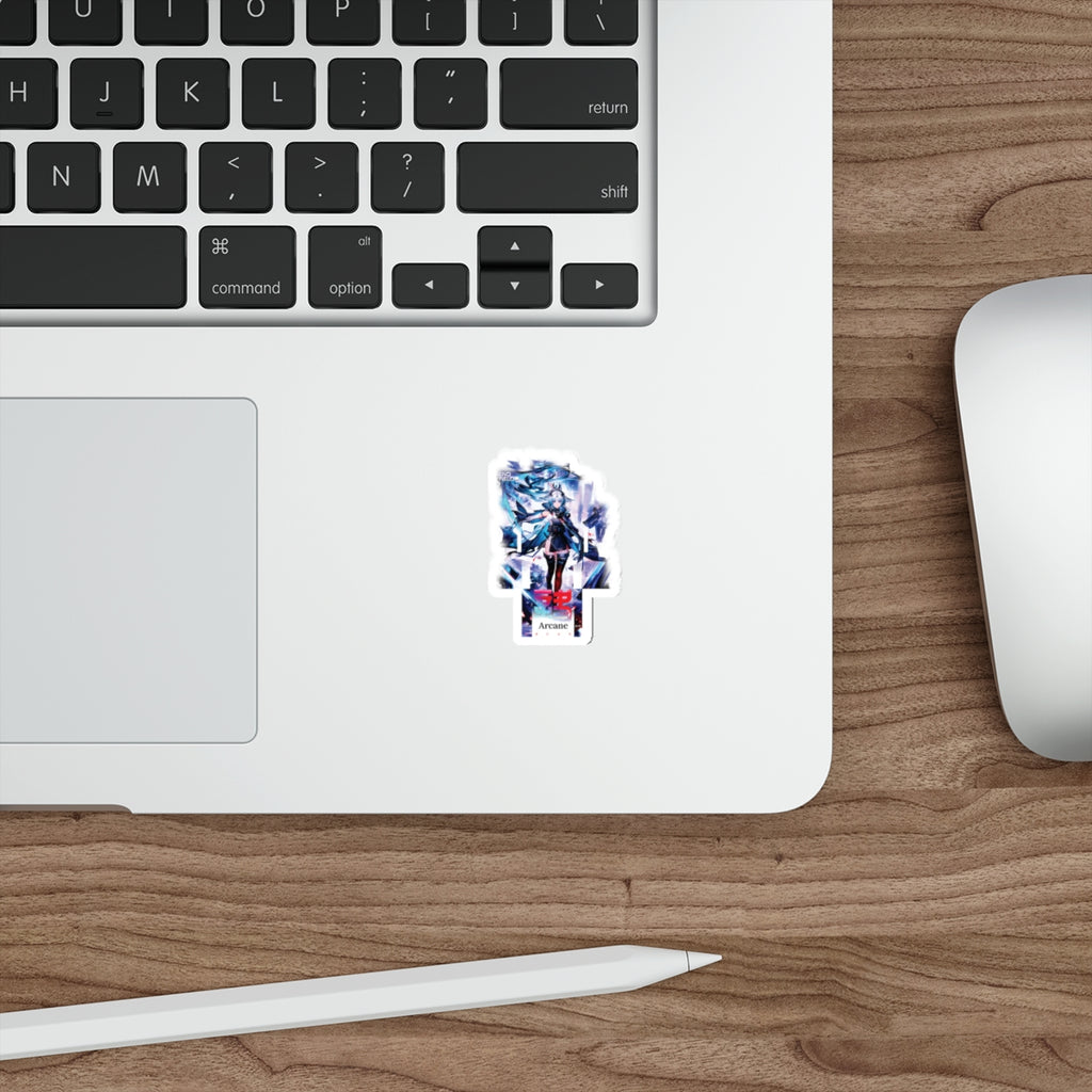 Arcane Anime Die-Cut Sticker — Arknights: Endfield Blue Character Vinyl Decal