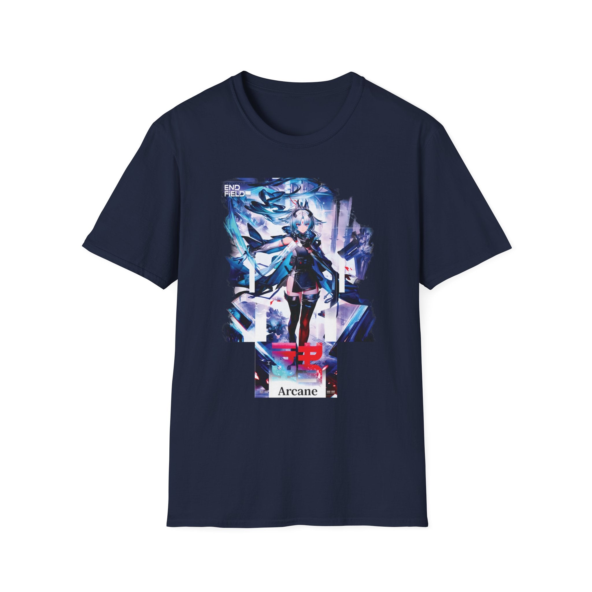 Arcane Futuristic Anime Warrior T-Shirt | Arknights: Endfield Cyber Graphic Tee
