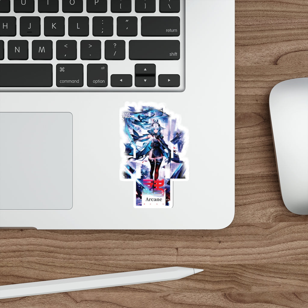Arcane Anime Die-Cut Sticker — Arknights: Endfield Blue Character Vinyl Decal