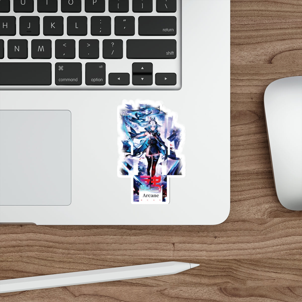 Arcane Anime Die-Cut Sticker — Arknights: Endfield Blue Character Vinyl Decal
