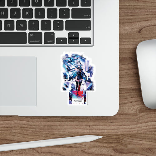 Arcane Anime Die-Cut Sticker — Arknights: Endfield Blue Character Vinyl Decal